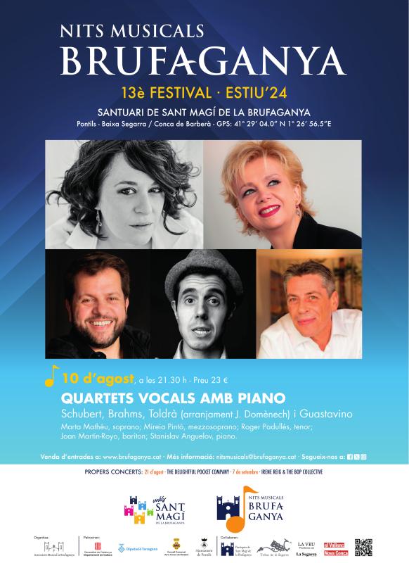 9.5.2024 cartell Quartets Vocals amb Piano  -  Associació Musical la Brufaganya