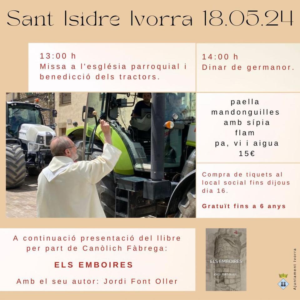 cartell Festa de Sant Isidre a Ivorra 2024