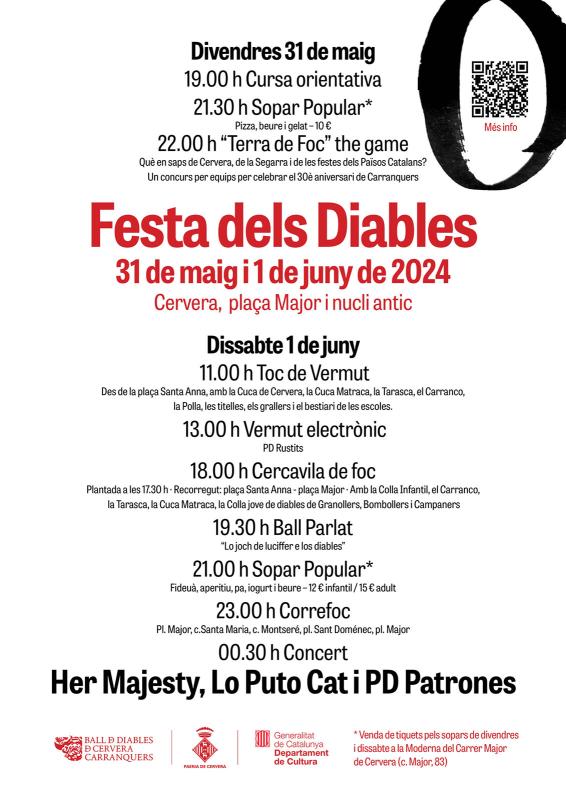 programa Festa dels Diables Carranquers 2024 - Cervera