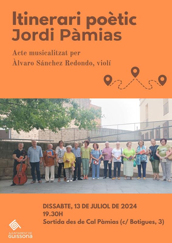cartell Itinerari poètic Jordi Pàmias 2024