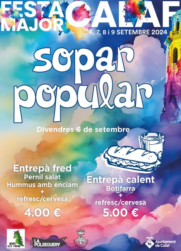 sopar Festa Major de Calaf 2024 - Calaf