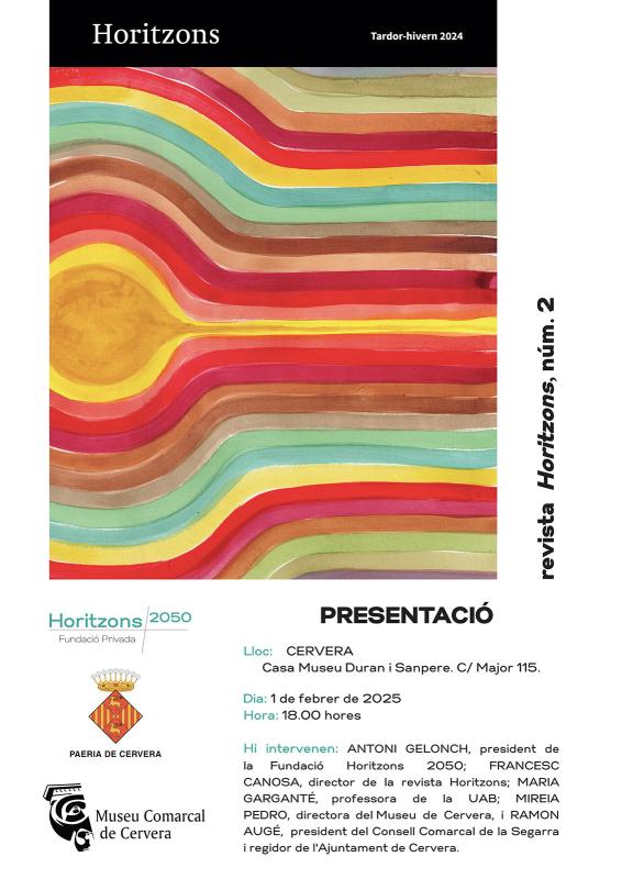 cartell Presentació de la revista Horitzons 2n núm.