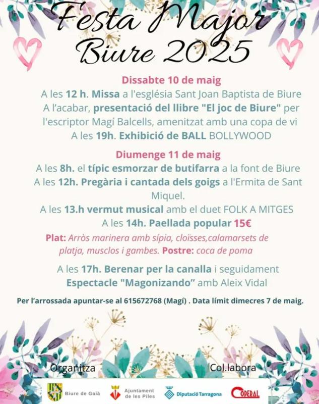 cartell Festa Major de Biure de Gaià 2025