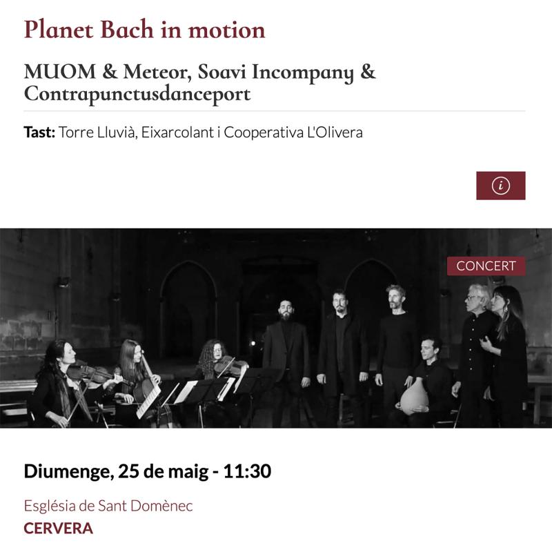 cartell Espurnes barroques 'Planet Bach in motion'