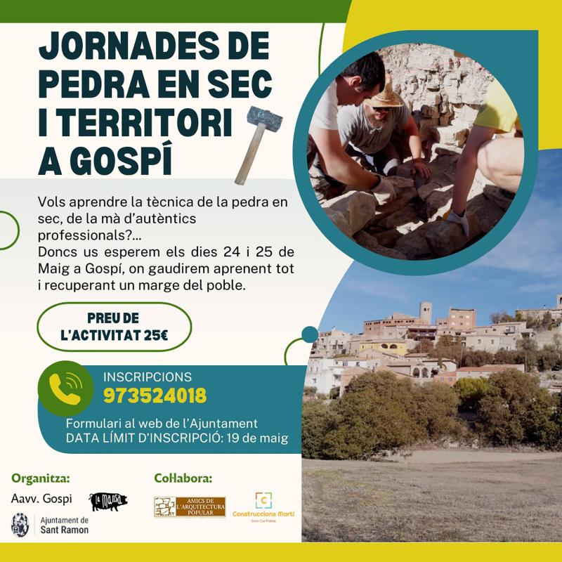 cartell II Jornades de Pedra Seca a Gospí
