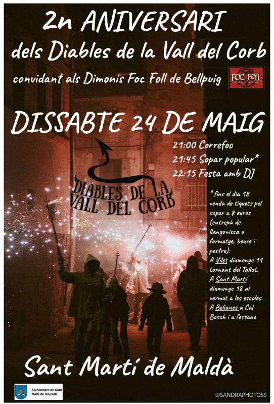 cartell 2n aniversari dels Diables de la Vall del Corb cartell 2n aniversari dels Diables de la Vall del Corb