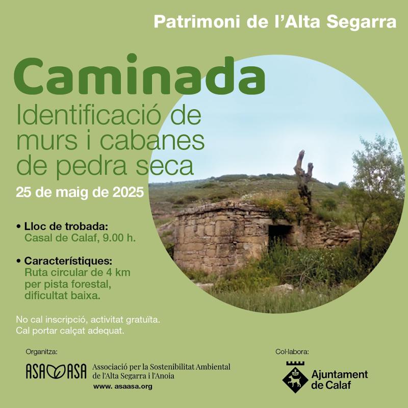 cartell Caminada pel patrimoni de l’Alta Segarra cartell Caminada pel patrimoni de l’Alta Segarra