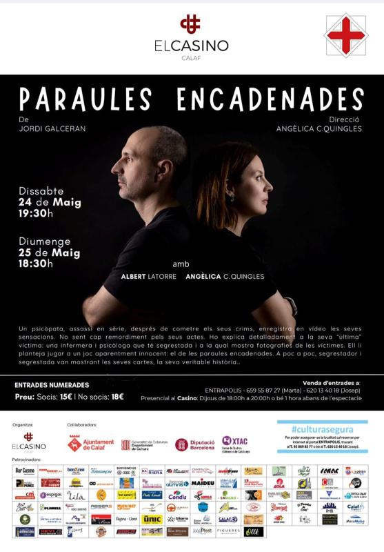 cartell Teatre 'Paraules encadenades' cartell Teatre 'Paraules encadenades'