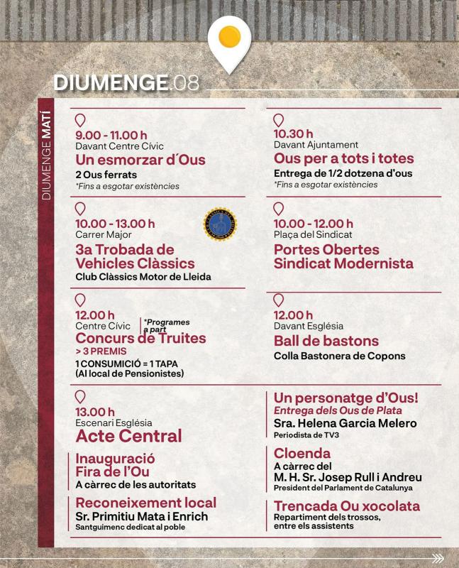 Diumenge matí Fira de l'Ou 2025 - Sant Guim de Freixenet