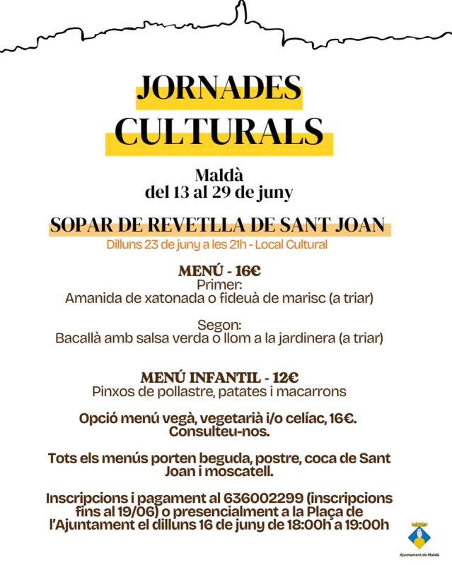 cartell Revetlla de Sant Joan 2025 a Maldà