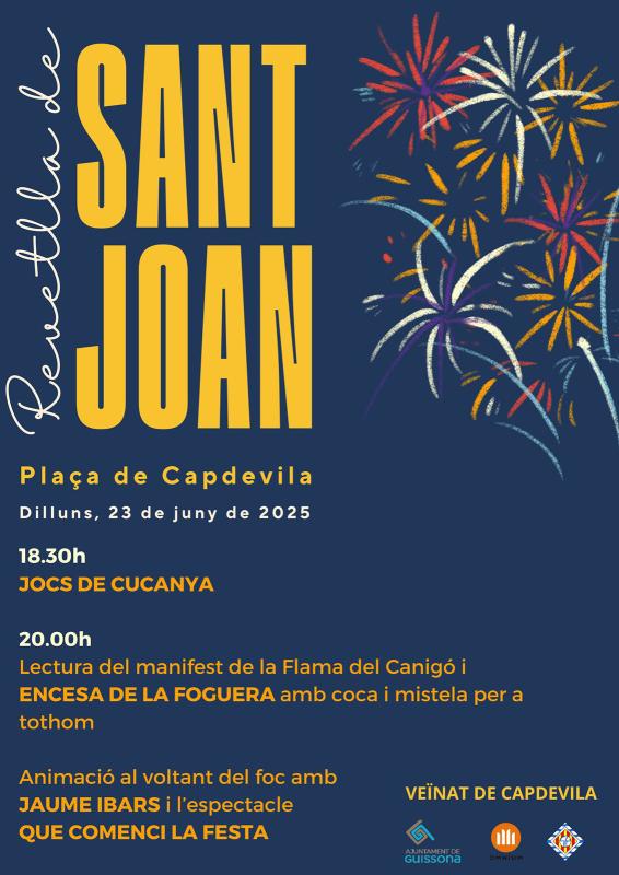 cartell Revetlla de Sant Joan 2025 a Guissona