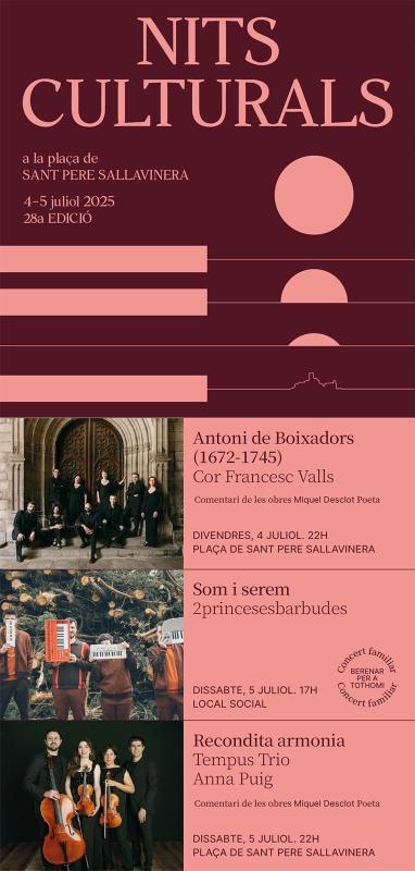 cartell 28a Nits Culturals de Sant Pere Sallavinera cartell 28a Nits Culturals de Sant Pere Sallavinera