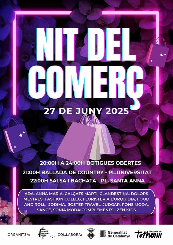 cartell Nit del comerç 2025 cartell Nit del comerç 2025