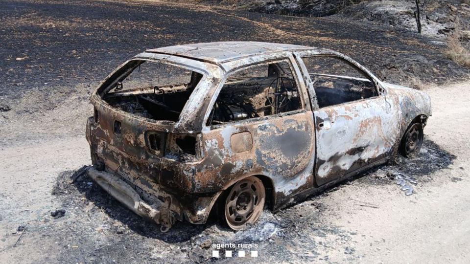 Incendi d'aquest cotxe inici del foc  - Granyena de Segarra Incendi d'aquest cotxe inici del foc  - Granyena de Segarra