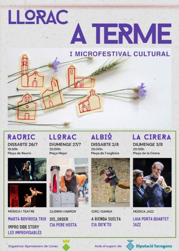 cartell I Microfestival Cultural Llorac a Terme