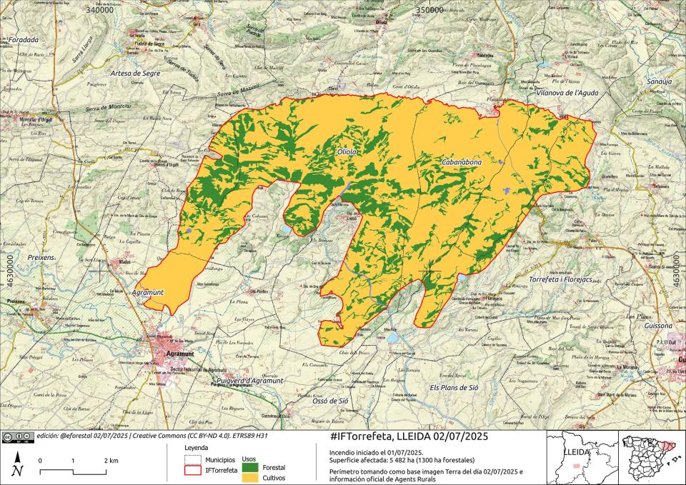 mapa de la zona afectada -  mapa de la zona afectada -