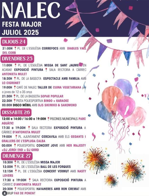 cartell Festa Major de Nalec 2025