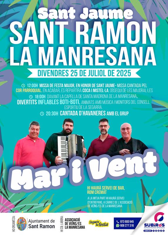cartell Festa de Sant Jaume a Sant Ramon 2025