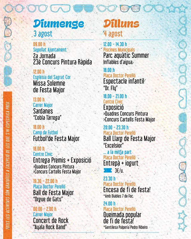 programa Festa Major de Sant Guim de Freixenet 2025 - 