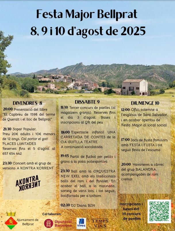 cartell Festa major de Bellprat 2025 cartell Festa major de Bellprat 2025