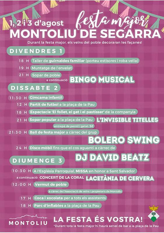 cartell Festa Major de Montoliu de Segarra 2025 cartell Festa Major de Montoliu de Segarra 2025