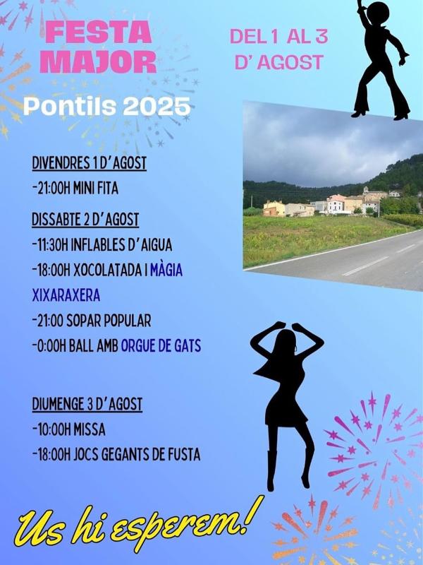 cartell Festa Major de Pontils 2025 cartell Festa Major de Pontils 2025