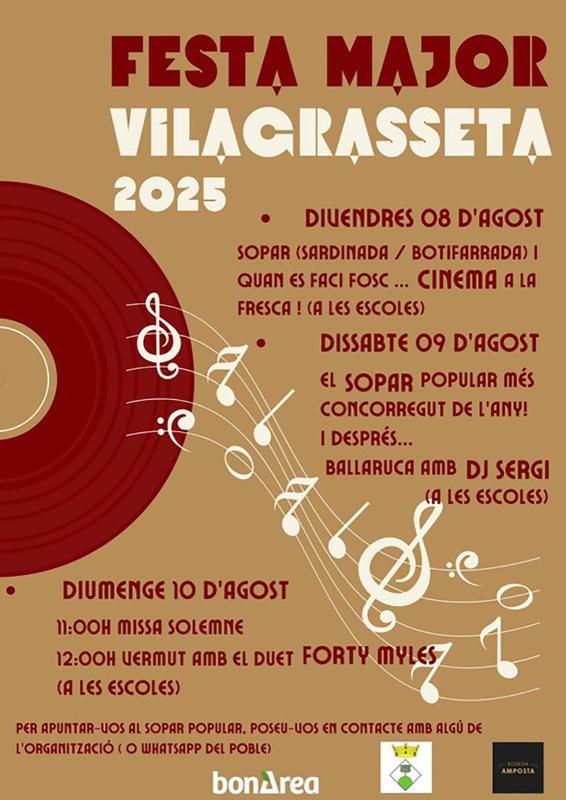 cartell Festa Major de Vilagrasseta 2025