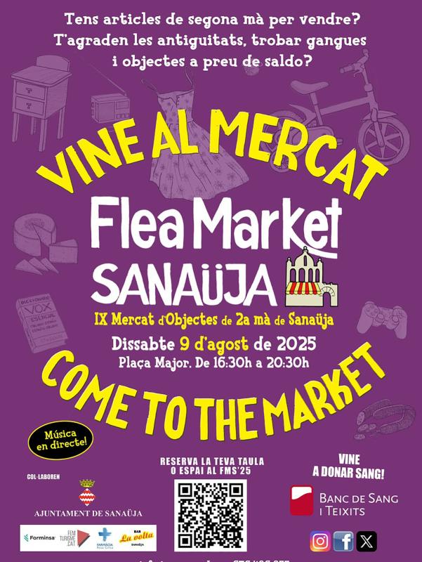 cartell 9è Flea Market Sanaüja