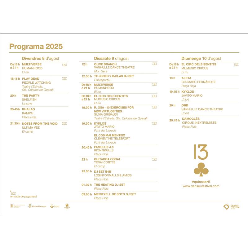 cartell Danseu Festival 2025 cartell Danseu Festival 2025