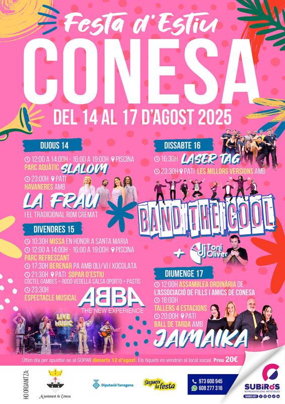 cartell Festa d'Estiu Conesa 2025