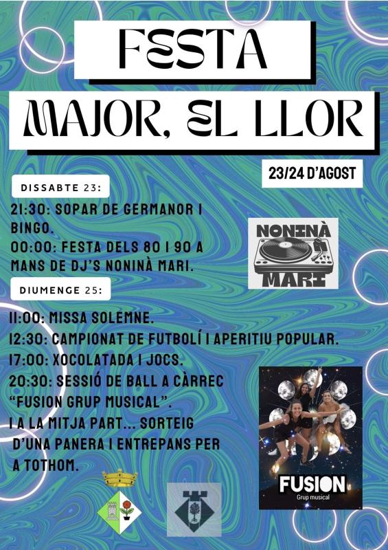 cartell Festa Major del Llor 2025 cartell Festa Major del Llor 2025