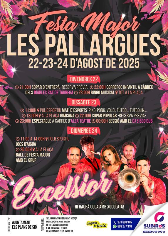 cartell Festa Major de Les Pallargues 2025