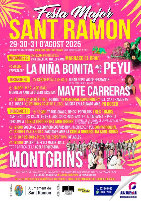 cartell Festa Major de Sant Ramon 2025