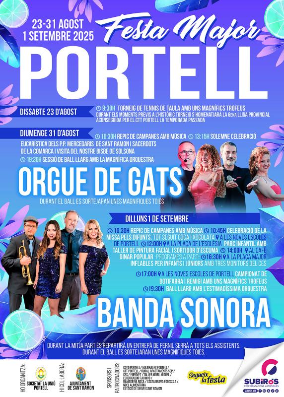 cartell Festa Major de Portell 2025