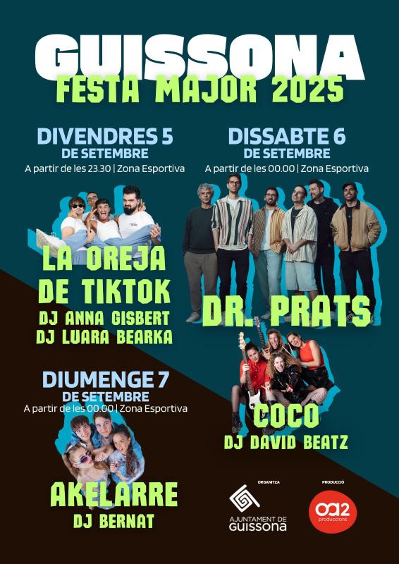 concerts Festa Major de Guissona 2025 - Guissona concerts Festa Major de Guissona 2025 - Guissona