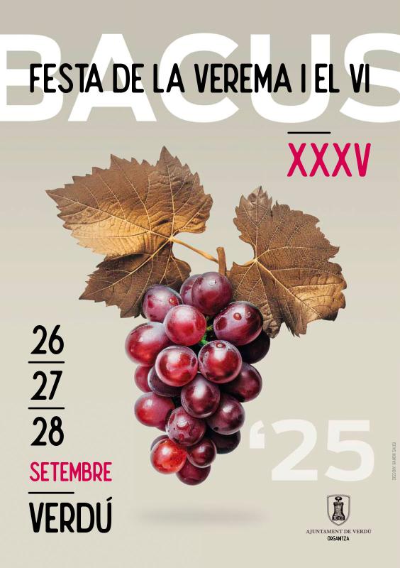 cartell 35a Festa de la Verema i el Vi Bacus Verdú