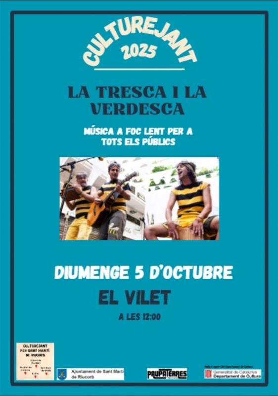 cartell Espectacle musical familiar amb La Tresca i la Verdesca