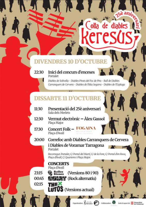 cartell Festa del 25è aniversari dels Diables Keresus
