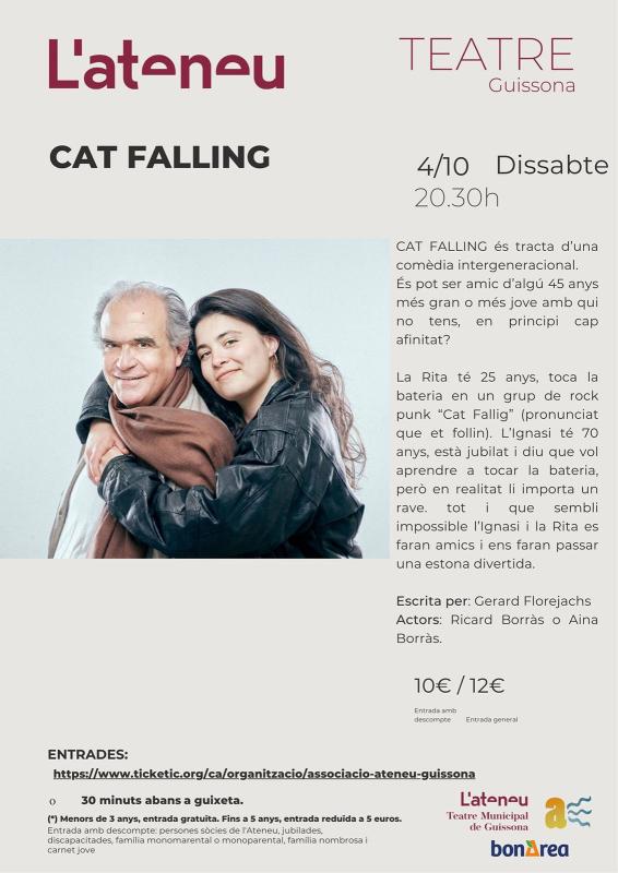 cartell Teatre 'Cat falling' cartell Teatre 'Cat falling'