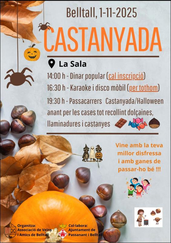 cartell Castanyada 2025 a Belltall