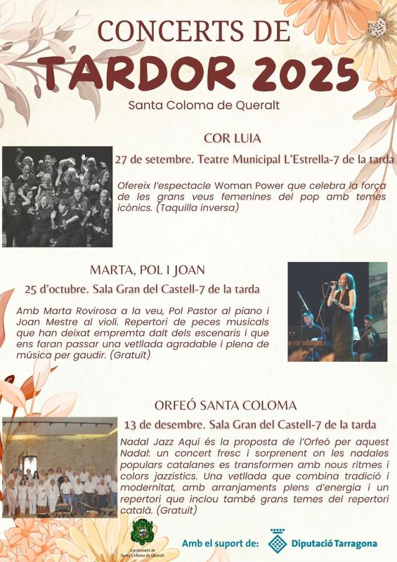 cartell Concerts de tardor 'MARTA, POL l JOAN' cartell Concerts de tardor 'MARTA, POL l JOAN'