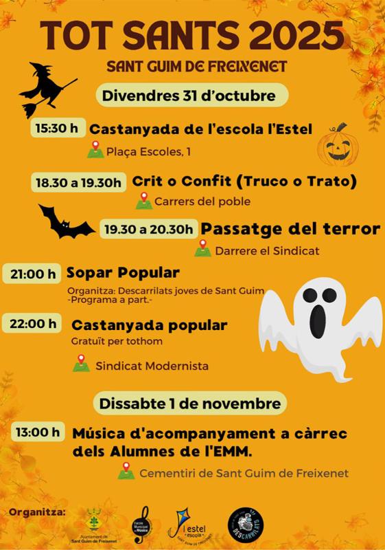 cartell TotSants 2025 a Sant Guim de Freixenet