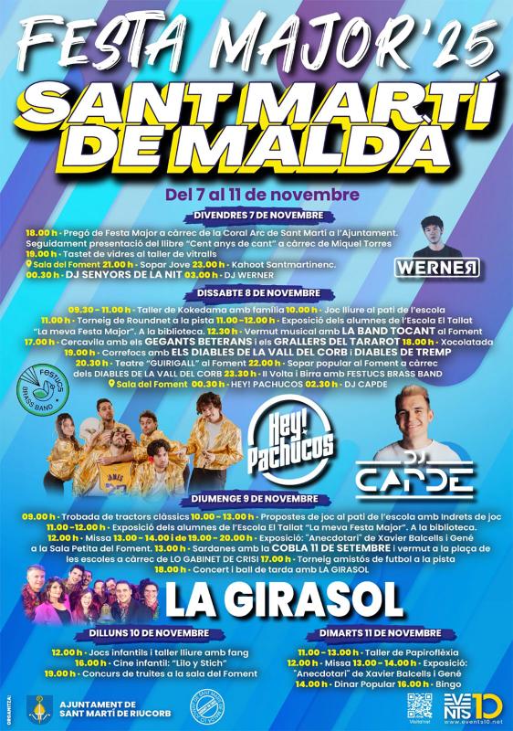 cartell Festa Major de Sant Martí de Maldà 2025