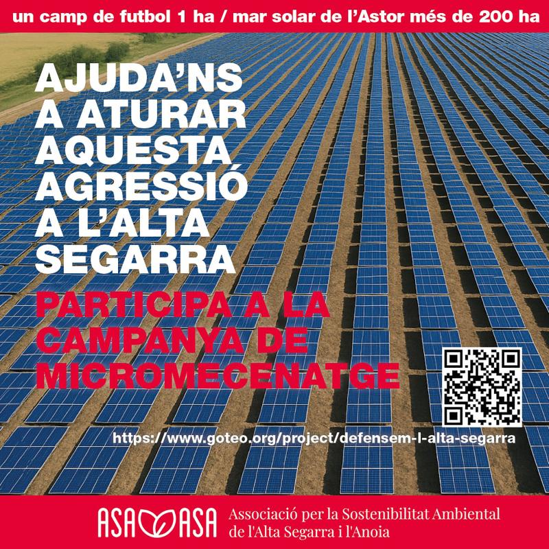 Aturem el projecte de la PSFV Carrerada a l'Astor