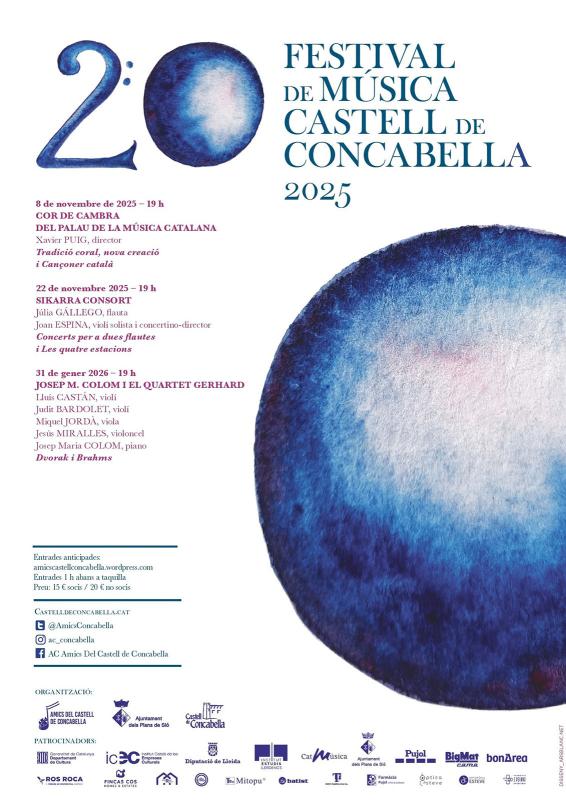 cartell 20è Festival de Música Castell de Concabella
