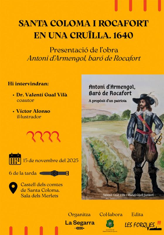 cartell Conferència 'Santa Coloma i Rocafort en una cruïlla. 1640'