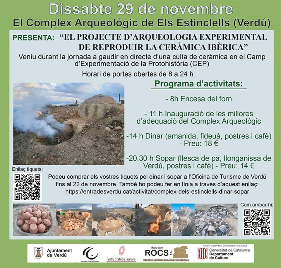 cartell Presentació 'Projecte d'arqueologia Experimental de reproduir la ceràmica ibèrica'