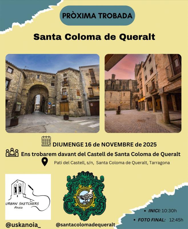 cartell Trobada de Urban Sketchers a Santa Coloma de Queralt