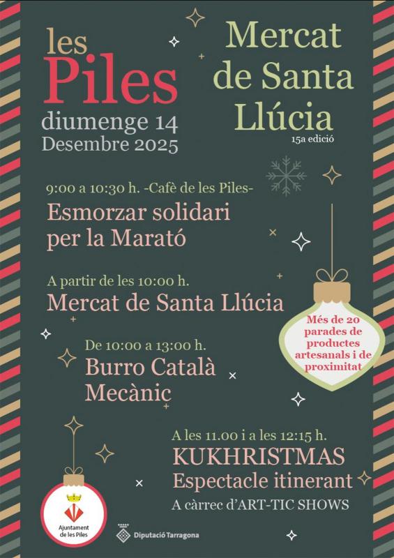 cartell Mercat de Santa Llúcia de les Piles 2025