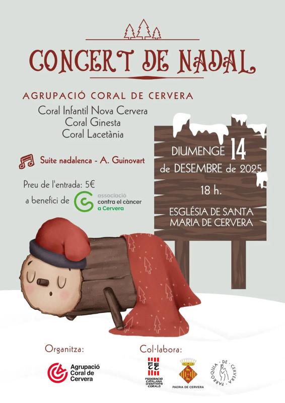 cartell Concert de Nadal de l’Agrupació Coral de Cervera